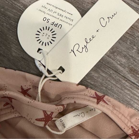 Rylee & Cru Baby Girl Ruffle Stars One Piece Swimsuit SPF - Picture 7 of 7